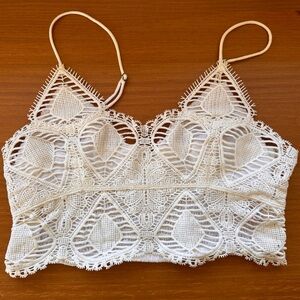 Free People white lace bralette